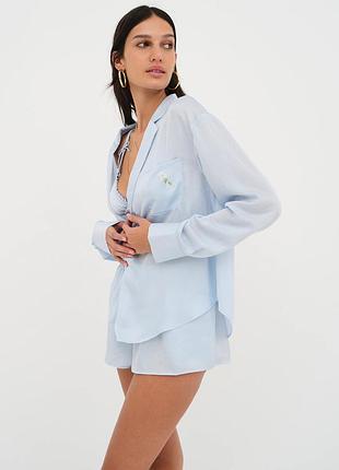 Пижамная рубашка блуза виктория секрет for love &amp; lemons x vs – everyday pj top - xs