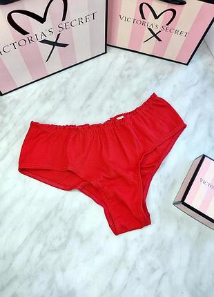 Хлопковые трусики cheeky с декоративными завязками сзади. pink. victoria’s secret. оригинал 🇺🇸