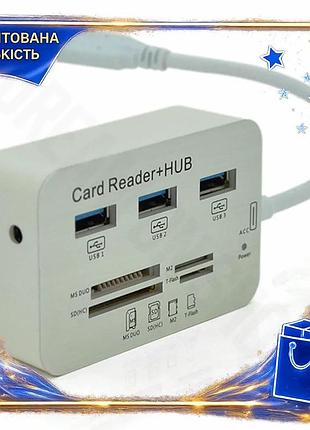 Dm хаб type-c алюминиевый спецификация 2.2 3 порта usb 3.0 кардридер для ноутбука и пк белый 4 в 1 кар spe|lz