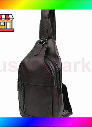 Bs модний рюкзак слінг best mix моношлейка з натуральної шкіри шкіри tarwa gc-4004-3md bas77/n