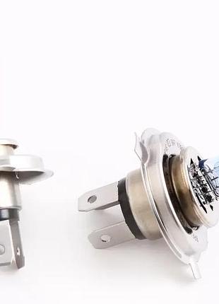Лампа галогенная 12в h4/p43t "brevia" 60/55 +60% power white (2 шт.)