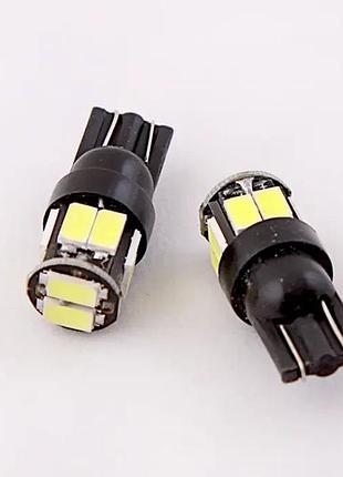 Лампа діодна 12в безцок. t10 10-smd 5630 "led" (2 шт.)