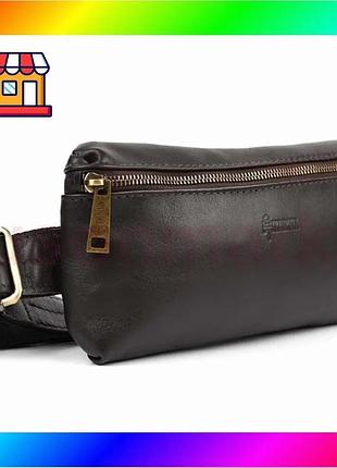 Bs напоясная сумка из best mix натуральной кожи gc-1818-3md tarwa коричневая bas77/n
