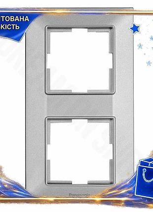 Dm рамка panasonic arkedia спецификация 2.2 slim двойная вертикальная серебряная для установки на стен spe|lz