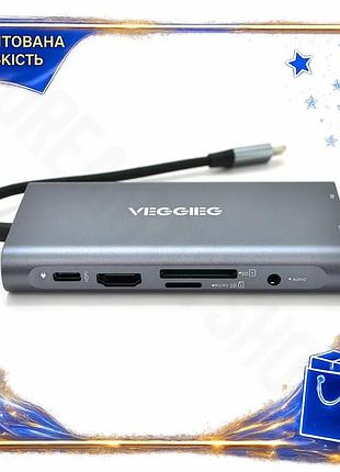 Dm хаб-конвертор veggieg type-c спецификация 2.2 с usb3.0 hdmi vga для ноутбука и пк переходник для по spe|lz