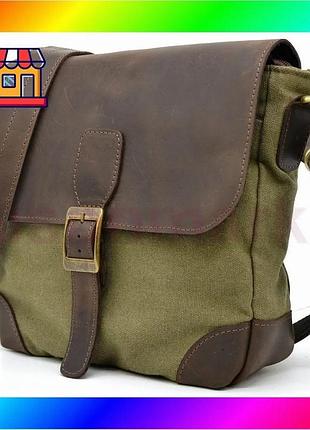 Bs мессенджер через плечо best mix микс кожи и ткани канваc rhc-1309-4lx tarwa bas77/n