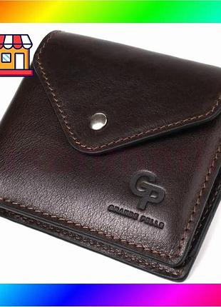 Bs чоловічий шкіряний портмоне best mix коричневий grande pelle 545620 bas77/n