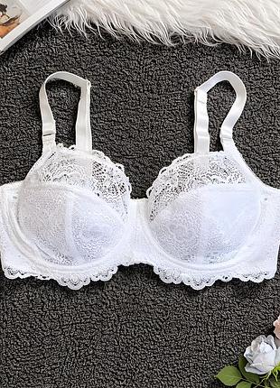 Бюстгальтер мереживний білий primark cares на кісточках без поролону 70g