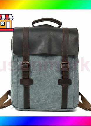 Bs городской рюкзак т342k best mix (bug) из ткани canvas и лошадиной кожи bas77/n