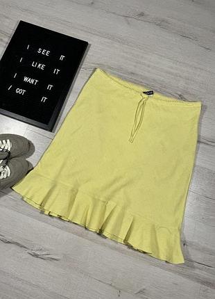 Лляна спідниця h&m