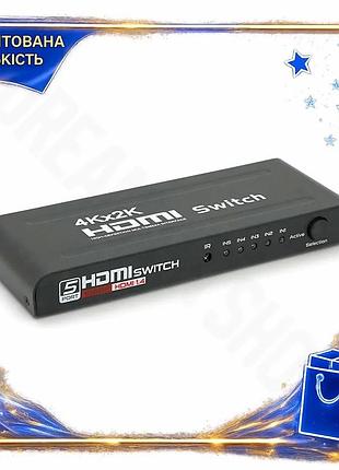 Dm hdmi свич 3d спецификация 2.2 4k 5x1 для подключения устройств к телевизору и монитору переключател spe|lz