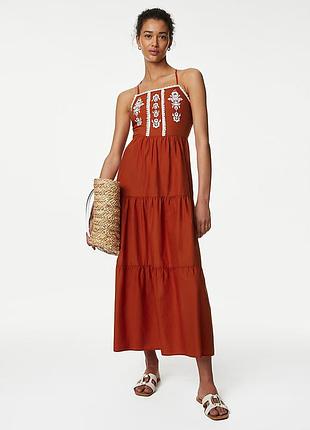 Теракотовий сарафан marks&spencer