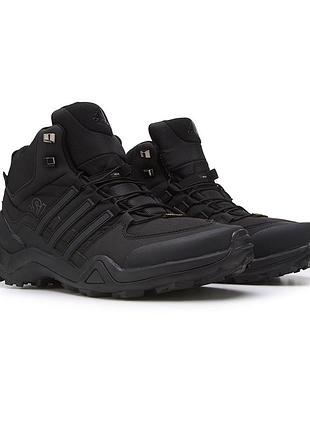 Термо кроссовки мужские adidas terrex gore-tex high termo black (41 размер)