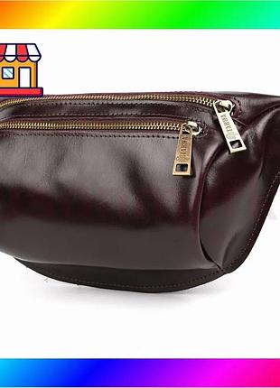 Bs напоясная сумка бананка best mix в размере м tarwa gm-3105-2lx 2 отделения бордо bas77/n