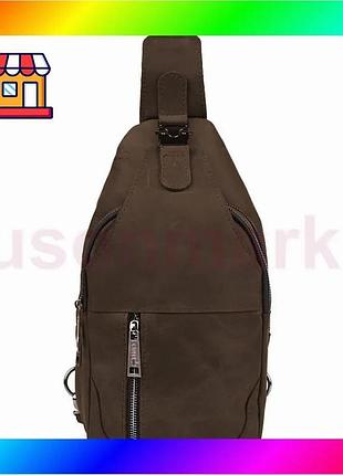 Bs мужской рюкзак слинг best mix из лошадиной кожи tarwa rс-4004-3md коричневый bas77/n