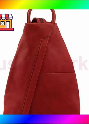 Bs кожаный рюкзак tuscany best mix leather shanghai tl140963 (красный) bas77/n
