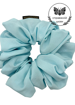 Резинка скранч для волос из натурального шелка большая honeymoon_silk 🦋