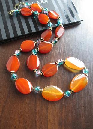 Колье из сердолика 6