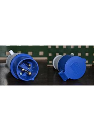 1 фазна кабельна розетка 32 а 3 контакти 2p + e комплект