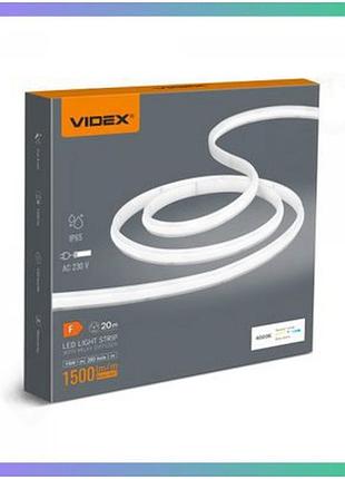 Світлодіодна стрічка videx 230v 15w 4000k ip65 для підсвічування вологих приміщень 20м ціна за 1м відвантаження бобінами по 20м
