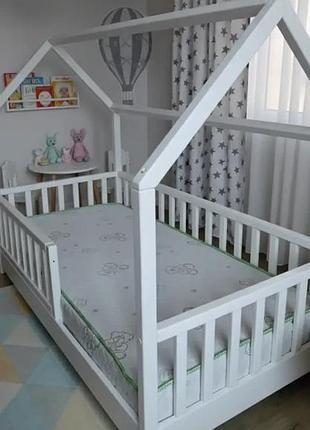 Дитячий матрац безпружинний grandox тедді софт білий 80x160 см 2