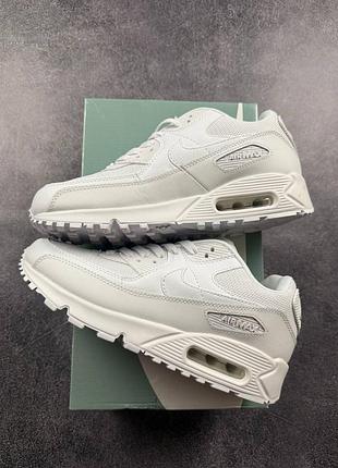 🛍 nike air max 90 all white 8
