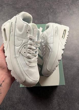 🛍 nike air max 90 all white 9