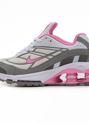 Nike x supreme shox ride 2 white pink