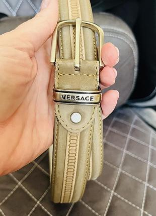 Шкіряний жіночий ремінь versace