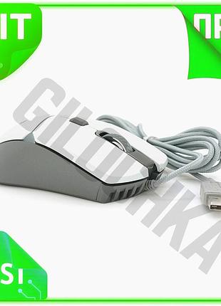 Ve игровая мышь проводная crypto new version 6 кнопок 200-8000 dpi для пк с rgb подсветкой белая компь n6w_ver