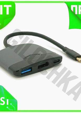 Ve хаб type-c тато hdmi new version мама usb 3.0 мама pd мама 23 см чорний перехідник для підключення n6w_ver