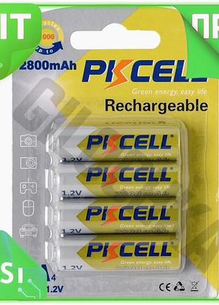 Ve аккумулятор pkcell aa 2800mah new version nimh перезаряжаемый для плееров игрушек фонариков пультов n6w_ver