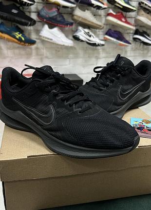Чоловічі кросівки nike downshifter 11 для бігу тренувань залу оригінал чорні сітка легкі на широку ногу бу 44,5 р спортивні