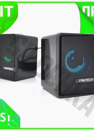 Ve колонки fantech 2.0 usb new version черные акустическая система для компьютера и ноутбука качествен n6w_ver