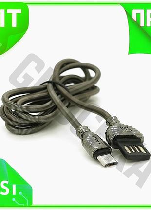 Ve кабель для зарядки ikaku new version микро usb серебристый длина 1м 2.8a шнур для смартфона и планш n6w_ver