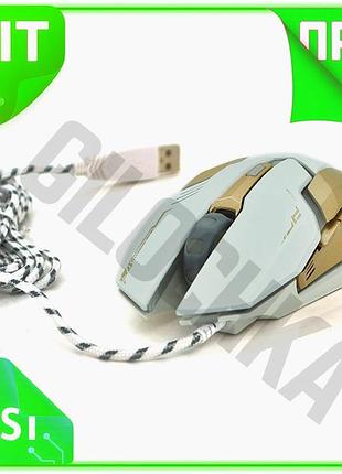 Ve мышь проводная imice 6 new version кнопок 800-3600 dpi для пк с led подсветкой белая usb мышка для n6w_ver