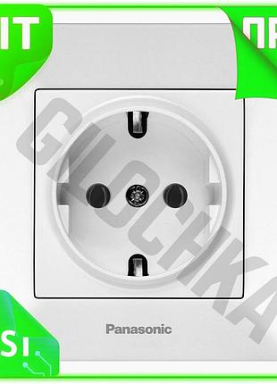 Ve розетка panasonic с заземлением new version белая для подключения бытовых приборов быстрая установк n6w_ver