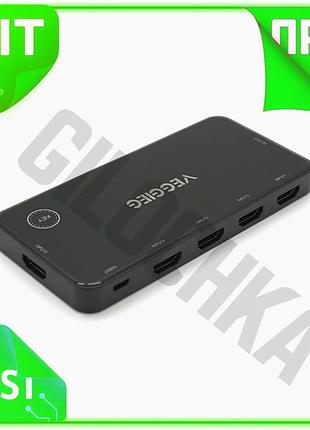 Ve hdmi свич veggieg 5x1 new version с пультом и usb-кабелем для подключения устройств к телевизору и n6w_ver