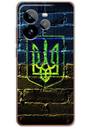 Чехол силиконовый с картинкой на realme gt 7t (патриотический, герб украины)