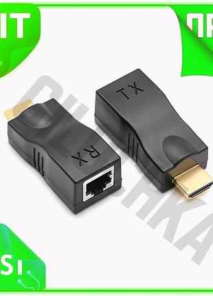 Ve одноканальный пассивный удлинитель hdmi new version по utp кабелю до 30м черный hdmi удлинитель для n6w_ver