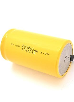 Аккумулятор pkcell 1,2v r14 d 5000mah ni-cd перезаряжаемый батарея для фонариков игрушек и плееров ve-33