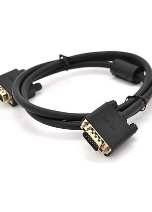 Кабель veggieg vg-3 vga 3+6 3м папа-папа видеокабель для компьютера и монитора черный позолоченный ve-33
