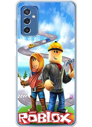 Чехол силиконовый с картинкой на samsung galaxy m52 (m526) (роблокс, roblox)