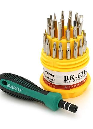 Набор отверток bakku bk-631-31 30 в1 с насадками для ремонта мобильных устройств и бытовой техники ve-33