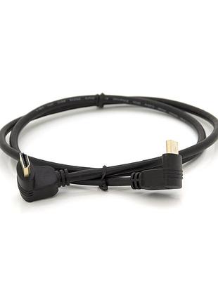 Кабель hdmi merlion 1м v1.4 угловой 90° для телевизора и компьютера черный hdmi кабель для видео и аудио ve-33