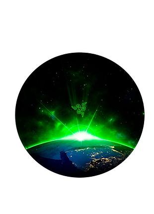 Коврик для мыши razer 220*220 мм тканевый черный с боковой прошивкой круглый для компьютера геймерский к ve-33