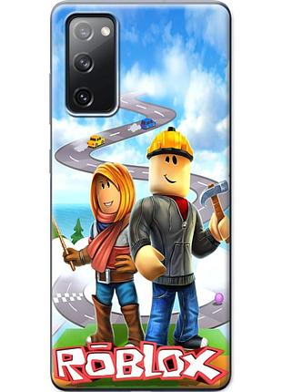 Чехол силиконовый с картинкой на samsung galaxy s20 fe (g780) (роблокс, roblox)