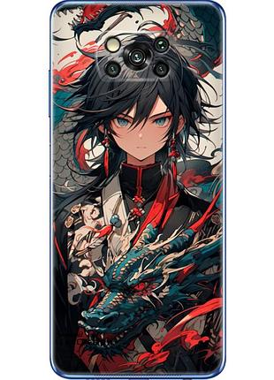 Чехол силиконовый с картинкой на xiaomi poco x3 pro (аниме, anime)