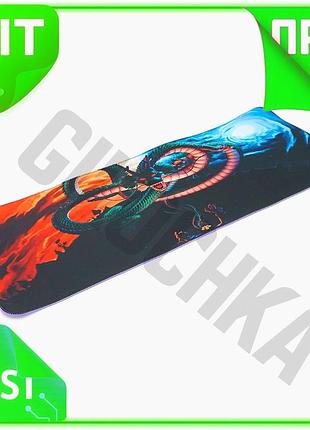 Ve коврик для мыши magic new version dragon тканевый rgb подсветка 300*800 мм с боковой прошивкой 3 мм n6w_ver