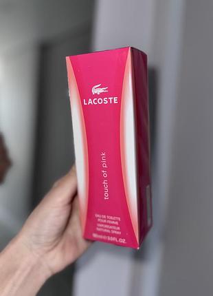 Парфуми 80 ml lacoste парфюм шлейфовий лакосте touch of pink